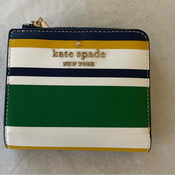 Kate Spade Multicolor Staci Maritime billfold zip Striped Wallet - Picture 1 of 9
